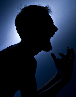 Yelling to let go of the rage