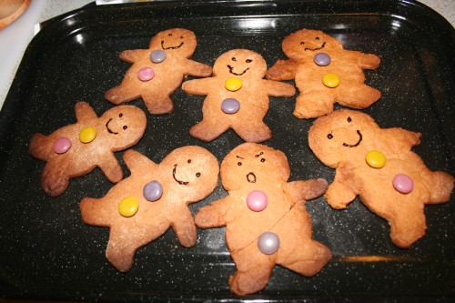 A plate filled with Gingerbread Men