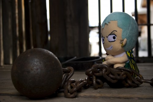 Tied to the ball and chain in jail