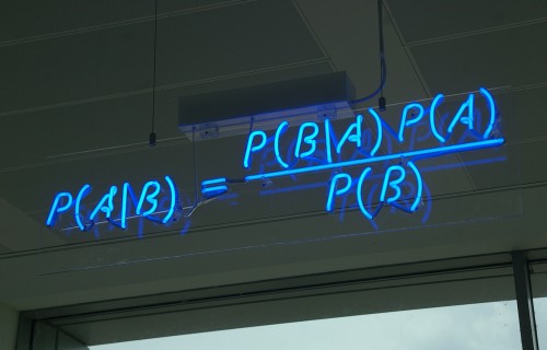 Math formula in neon lights