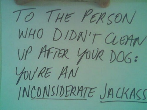 A Passive Aggressive Note For An Inconsiderate Jackass