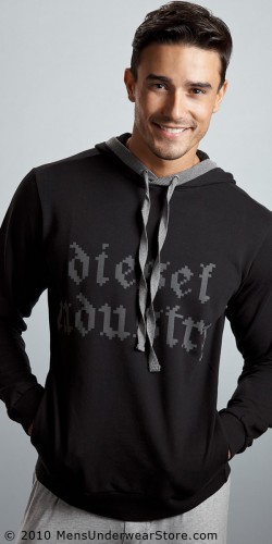 Diesel Brandon Sweatshirt A Guy in a Diesel Brandon Sweatshirt Black/Slate