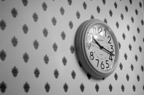 Day 35 An Analog Wall Clock in Black and White