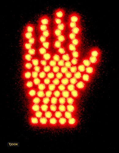 Dot hand LED Traffic Light - Stop Sign Hand