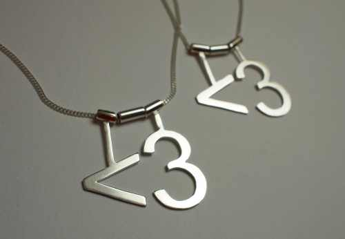 just a few ascii heart necklaces this year <3 ascii heart necklaces