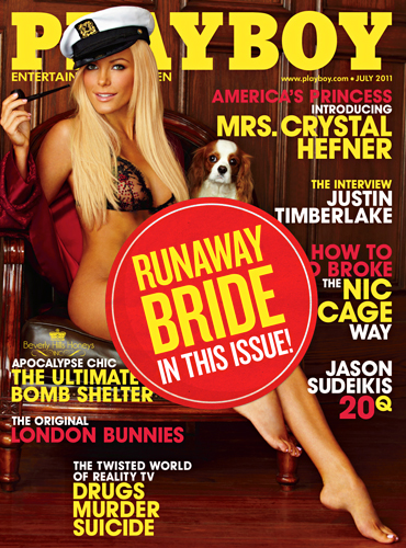 Crystal Harris Runaway Bride Playboy cover July 2011